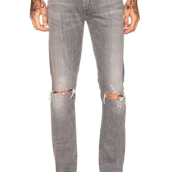 Agolde Splinter In Colorado Gray Men's Slim Distressed Jeans Size 30 - Picture 1 of 16